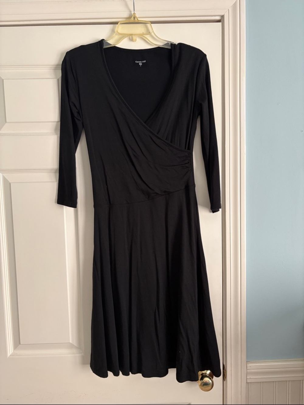 Garnet Hill faux wrap front dress size small